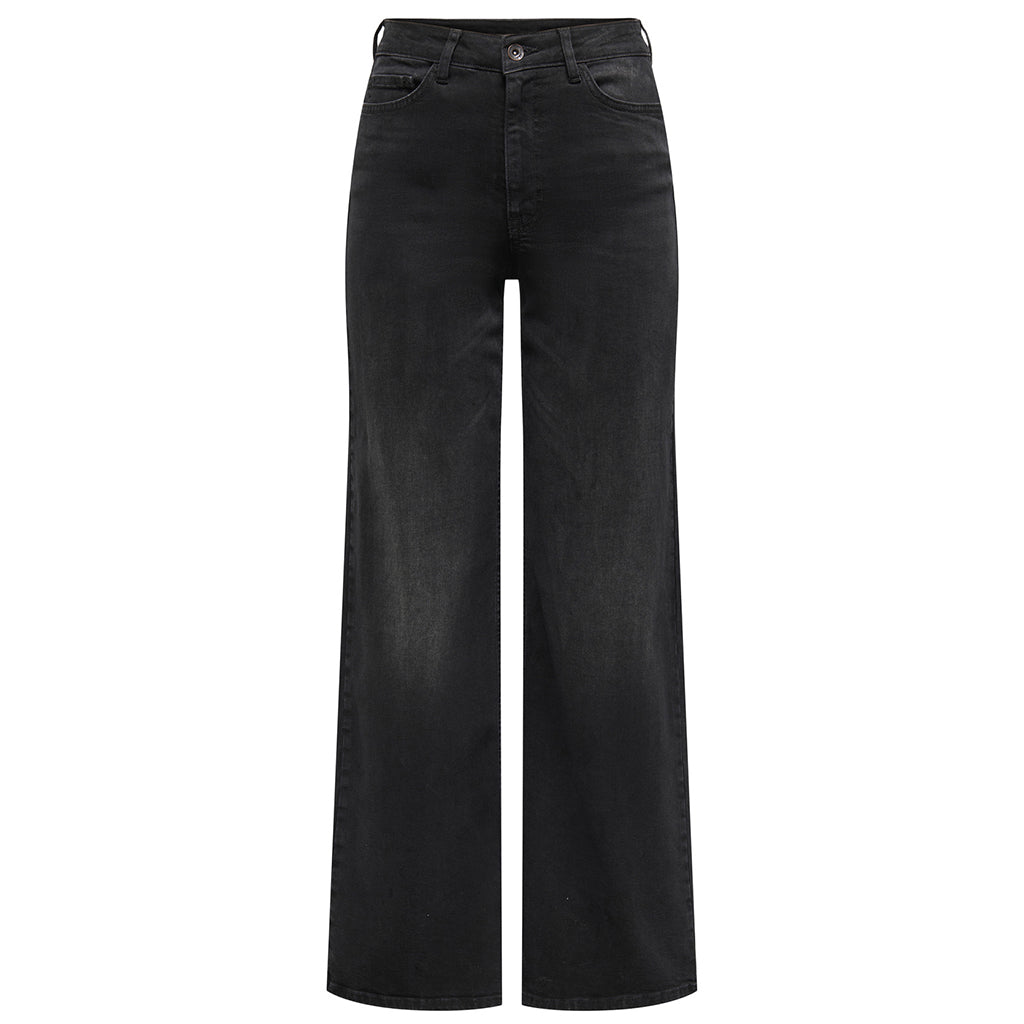 Jeans Donna Wide Leg a Vita Alta – Nero Lavaggio Scuro
