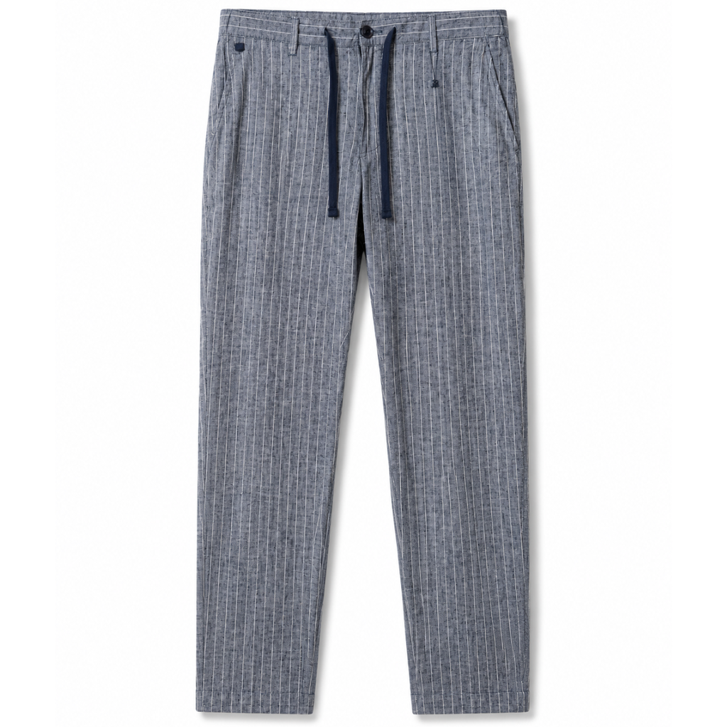 PANTALONE gessato slim fit