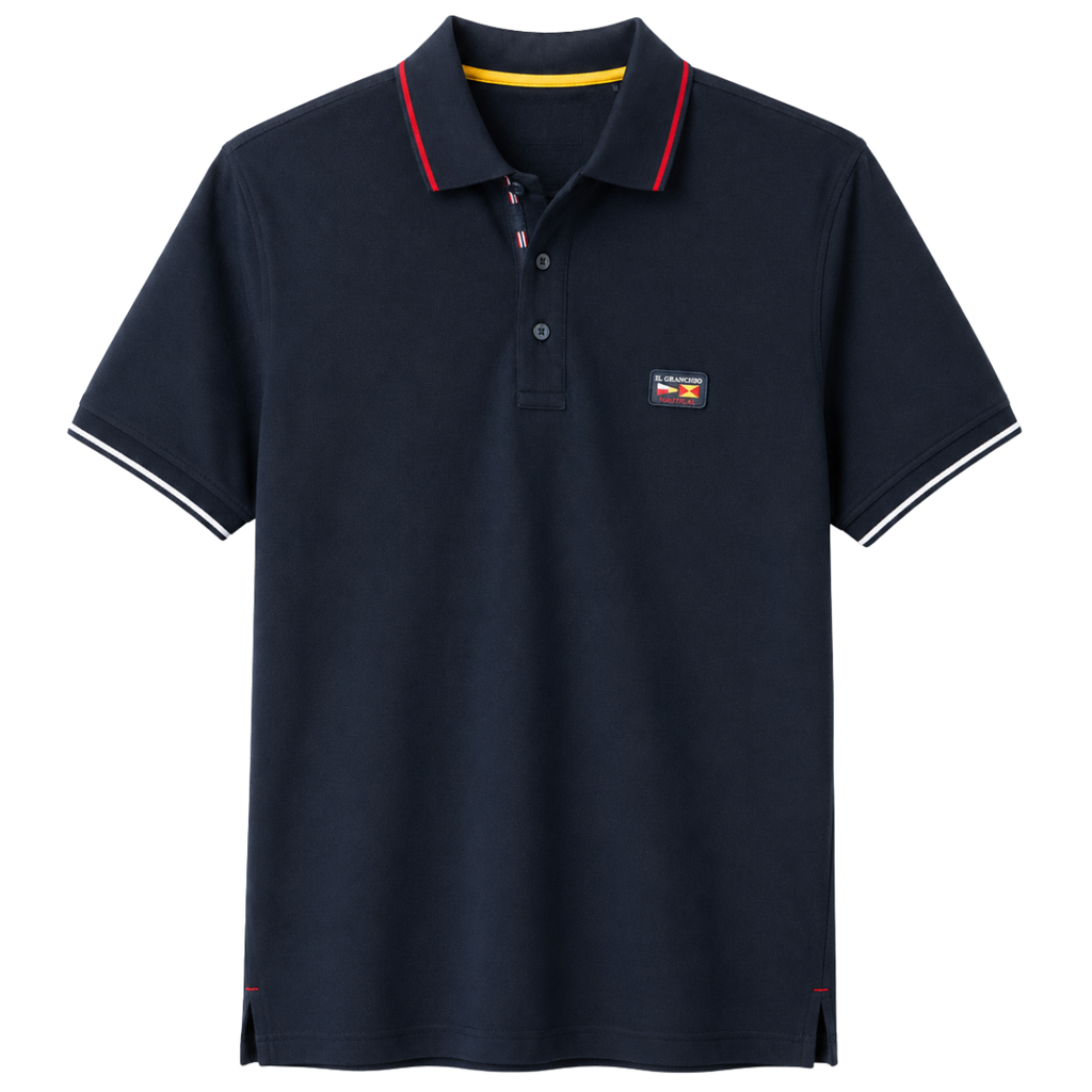 POLO CON BORDI A CONTRASTO