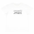 T-shirt bianca “Capricorno” con stampa segno zodiacale