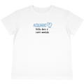 T-shirt bianca “Acquario” con stampa segno zodiacale