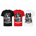 T-shirt Uomo Bianca con Stampa Grafica Bulldog