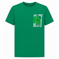 T-shirt Bambino Verde con Stampa Grafica