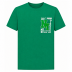 T-shirt Bambino Verde con Stampa Grafica