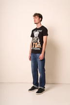T-Shirt Uomo Nera con Stampa Grafica