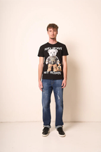 T-Shirt Uomo Nera con Stampa Grafica
