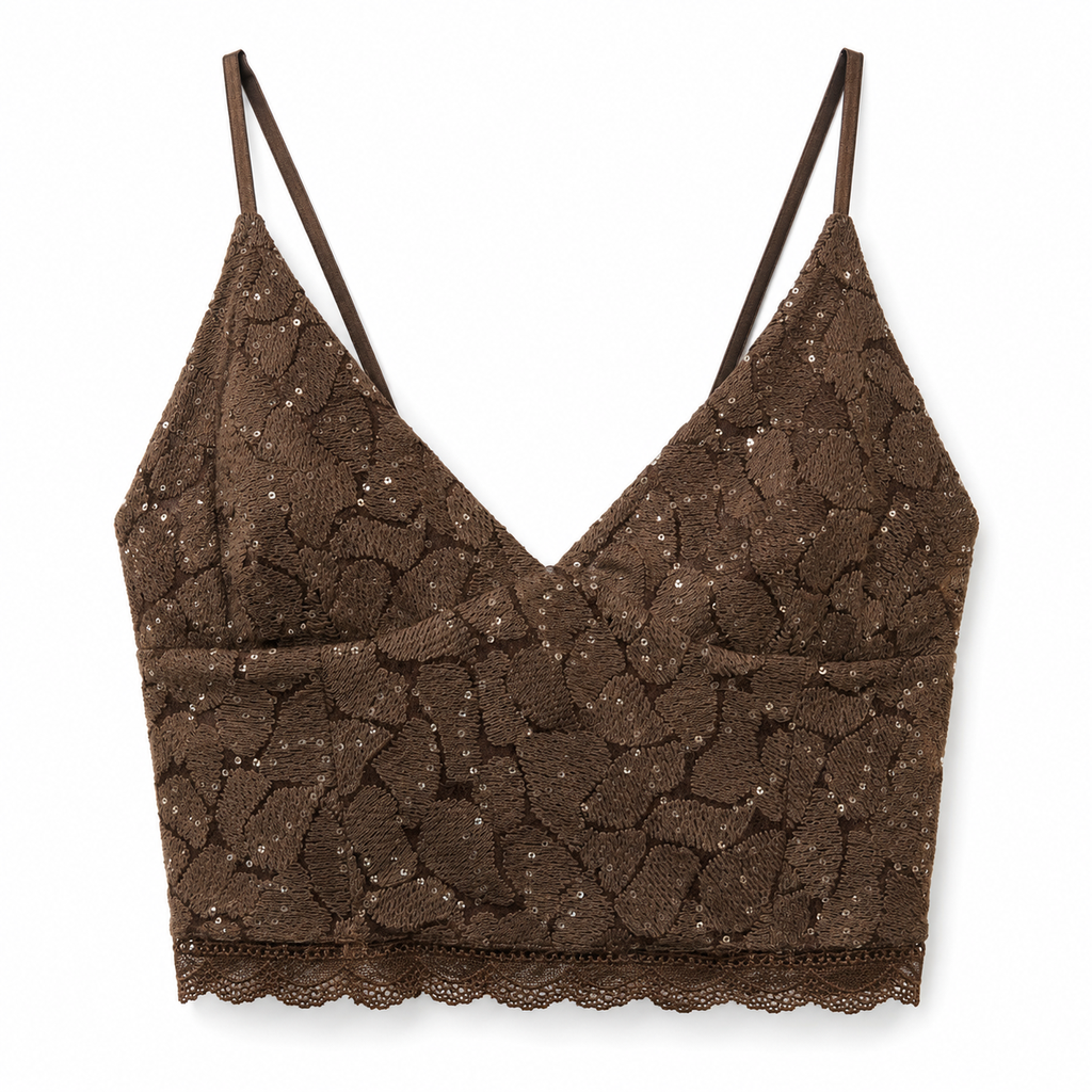 TOP PIZZO CON PAILLETTES