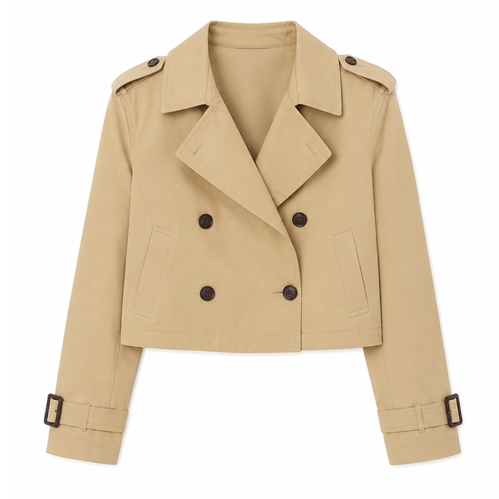 Giacca Donna Modello Trench Corto