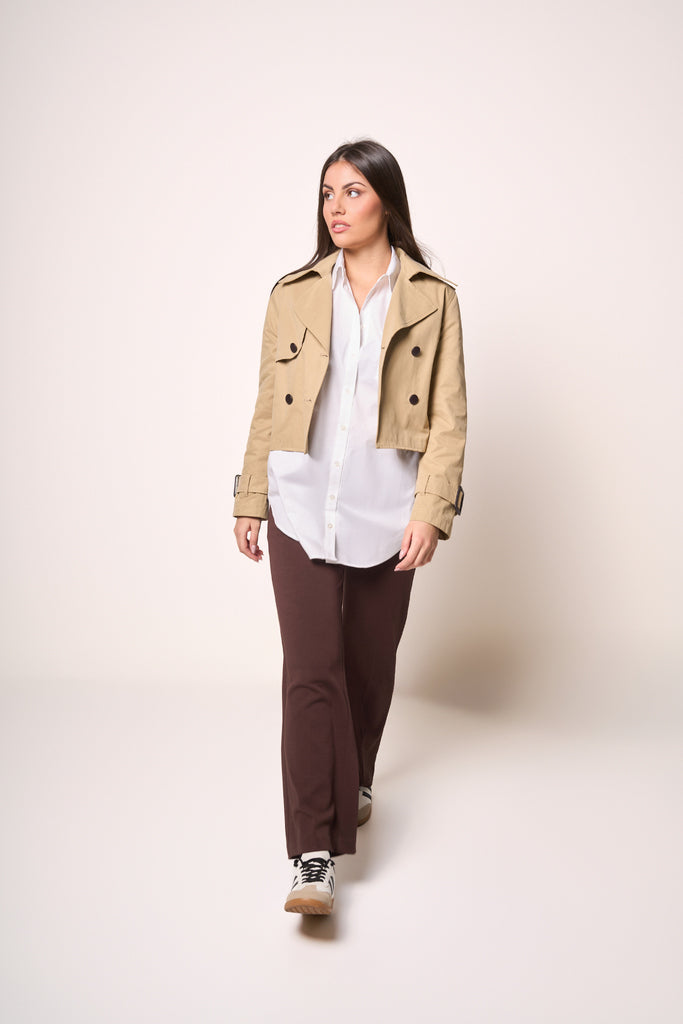 Giacca Donna Modello Trench Corto