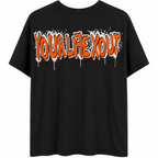 T-SHIRT CON SCRITTA SUL RETRO