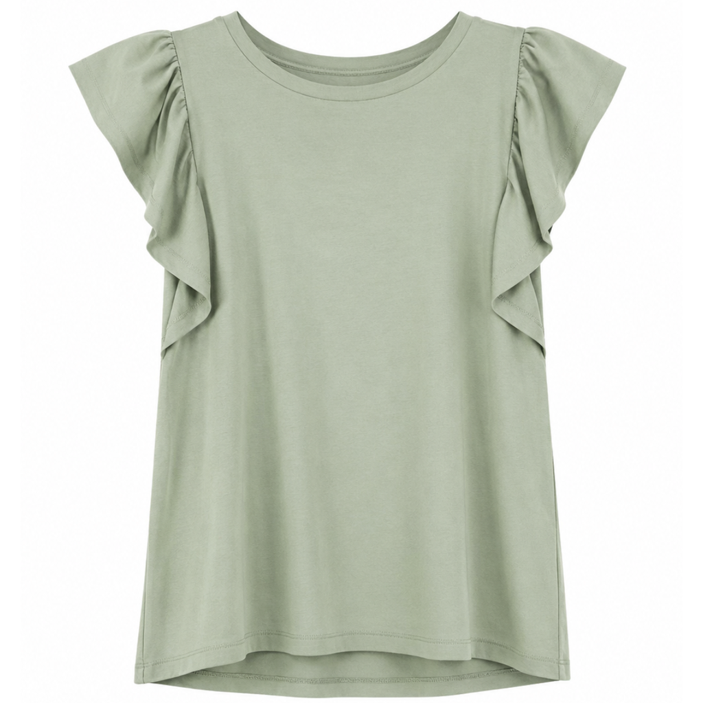 T-SHIRT CON VOLANT