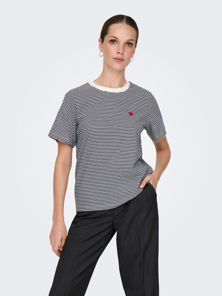 T-SHIRT RIGATA DONNA