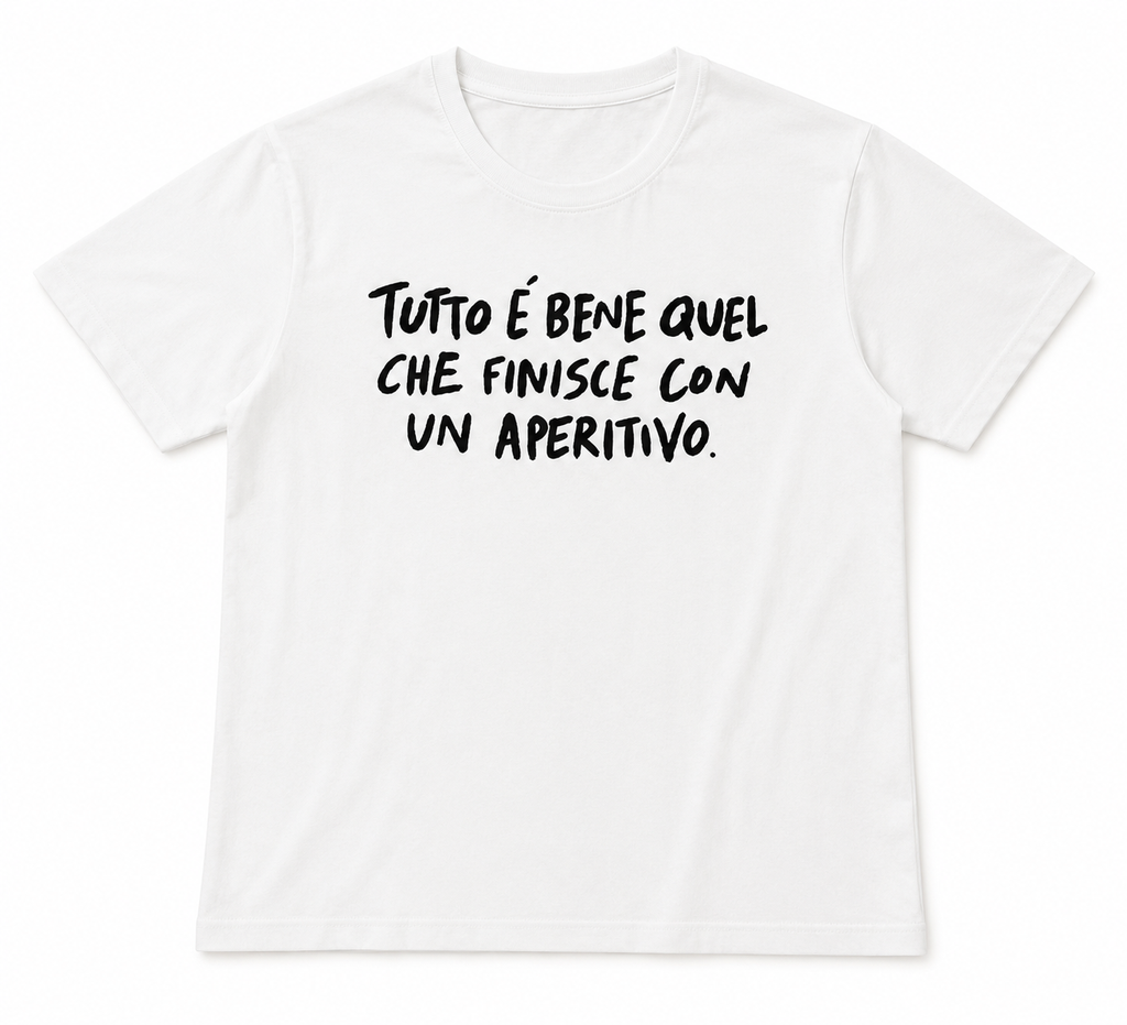T-SHIRT CON SCRITTA