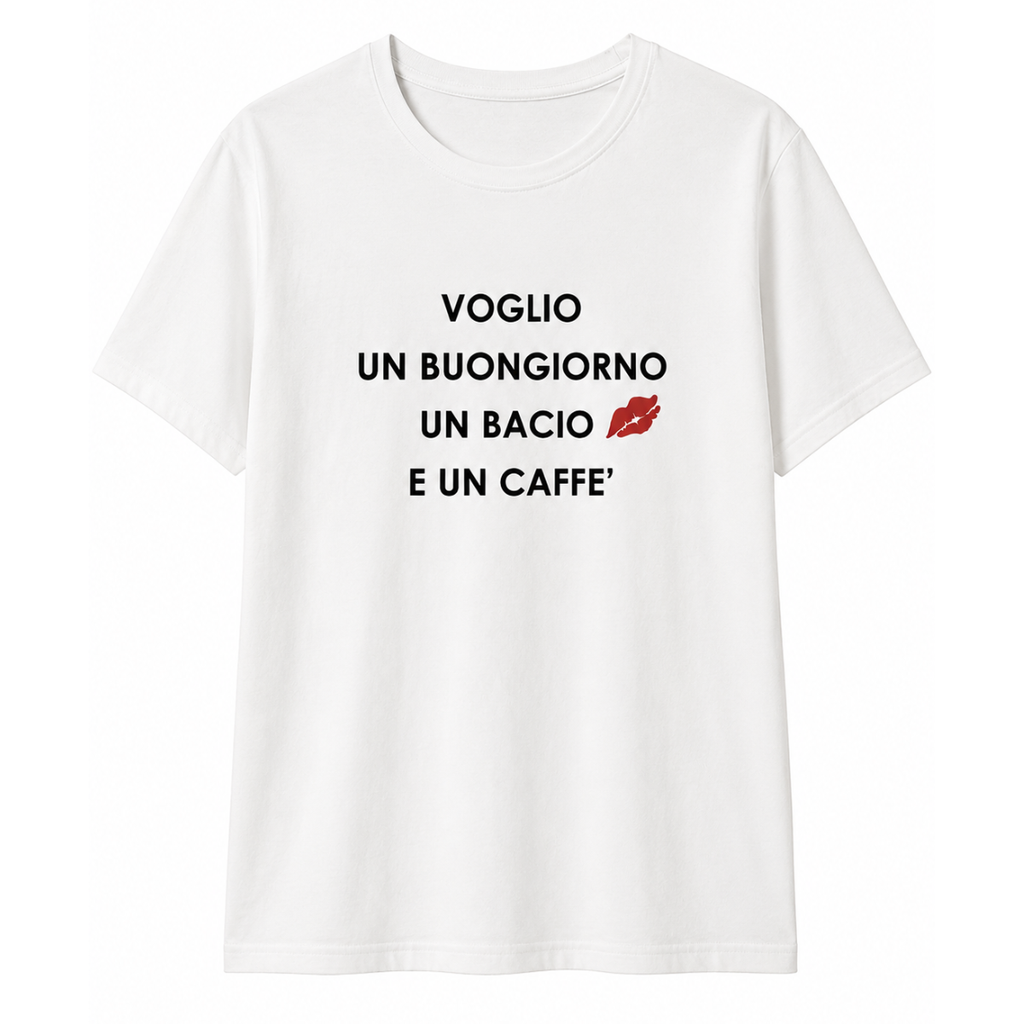 T-SHIRT CON SCRITTA