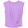 T-SHIRT CON PIEGHE A LATO