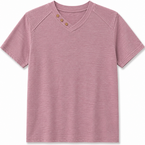 T-SHIRT CON COLLO DOPPIO