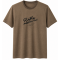 T-SHIRT MARRONE CON STAMPA