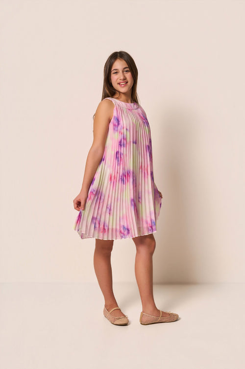 Abito Bambina Plissé Multicolor