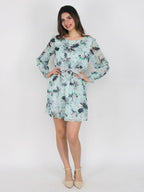 Vestito a fiori con fiocco