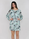 Vestito a fiori con fiocco