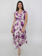 Vestito a fiori con cintura