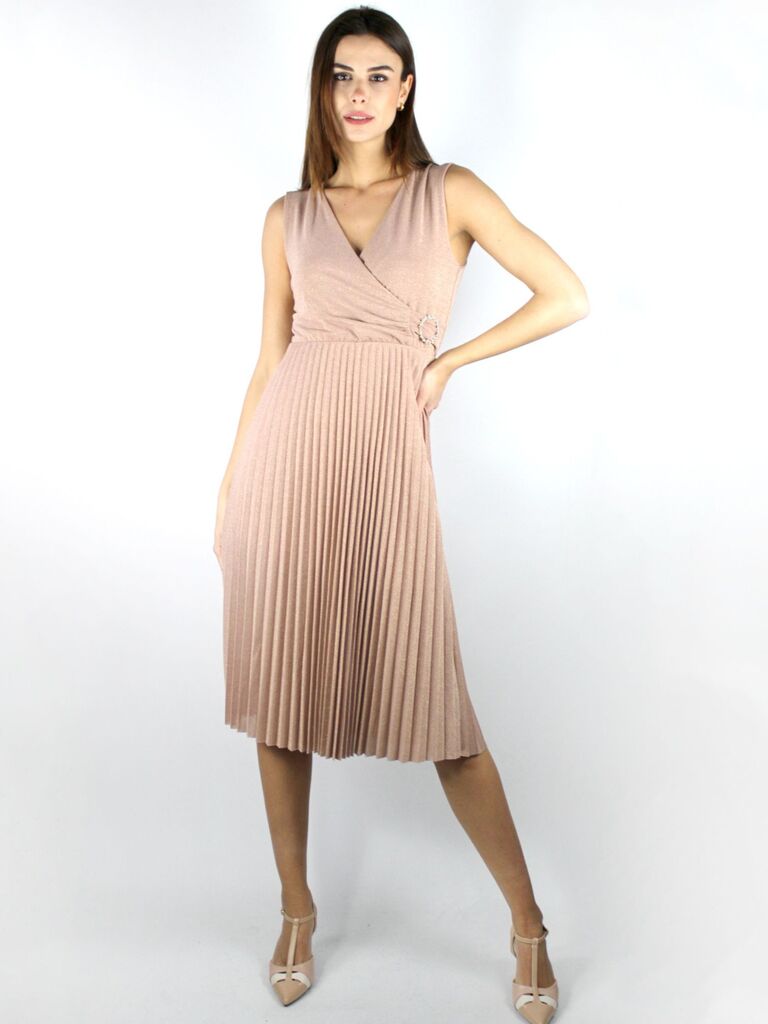 Abito in lurex plissettato