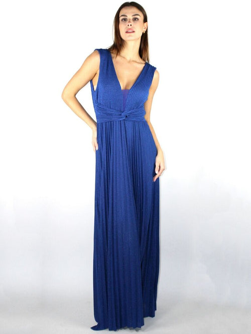 Abito in lurex con nodo in vita