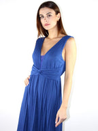 Abito in lurex con nodo in vita