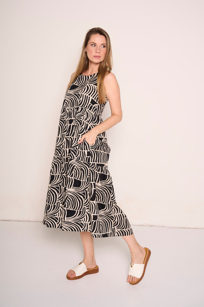 Abito Donna con Fantasia Geometrica