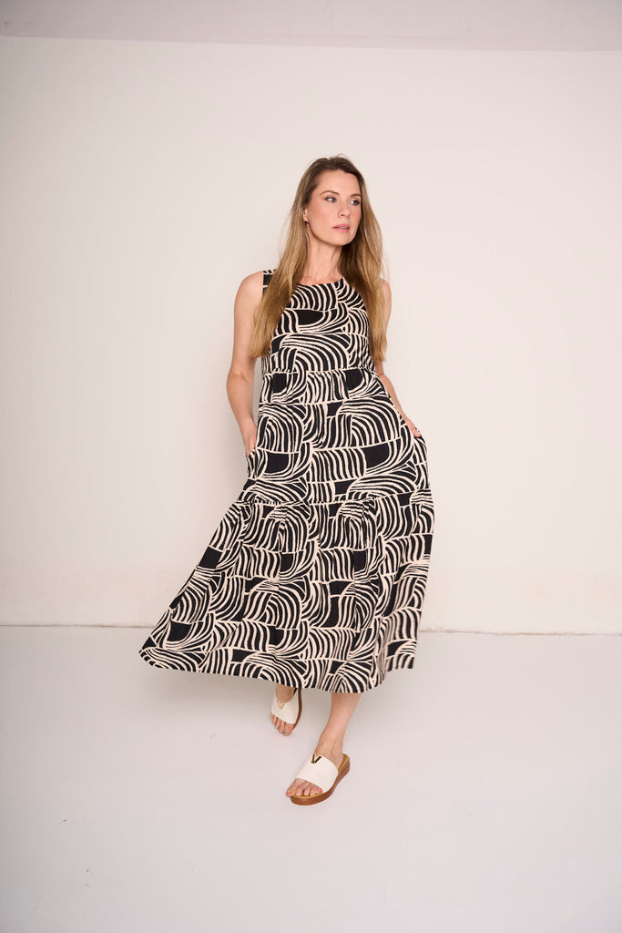 Abito Donna con Fantasia Geometrica