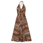 Abito midi boho chic con stampa floreale