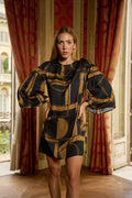 Abito donna con fantasia geometrica