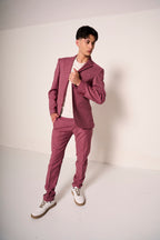Completo uomo giovanile giacca e pantalone slim fit