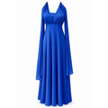 Abito Lungo Donna Elegante con Scollo Profondo