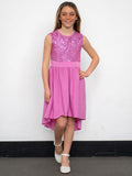 Abito con corpetto in paillettes