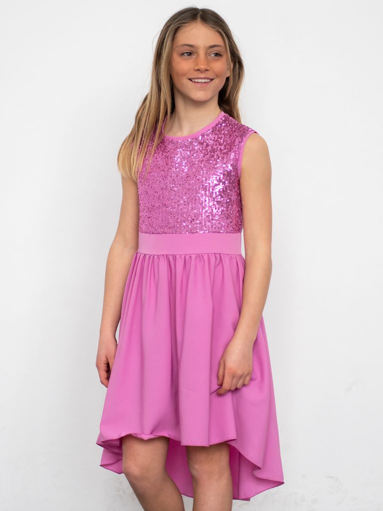 Abito con corpetto in paillettes
