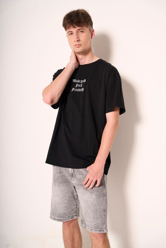 Pantaloncini in denim grigio