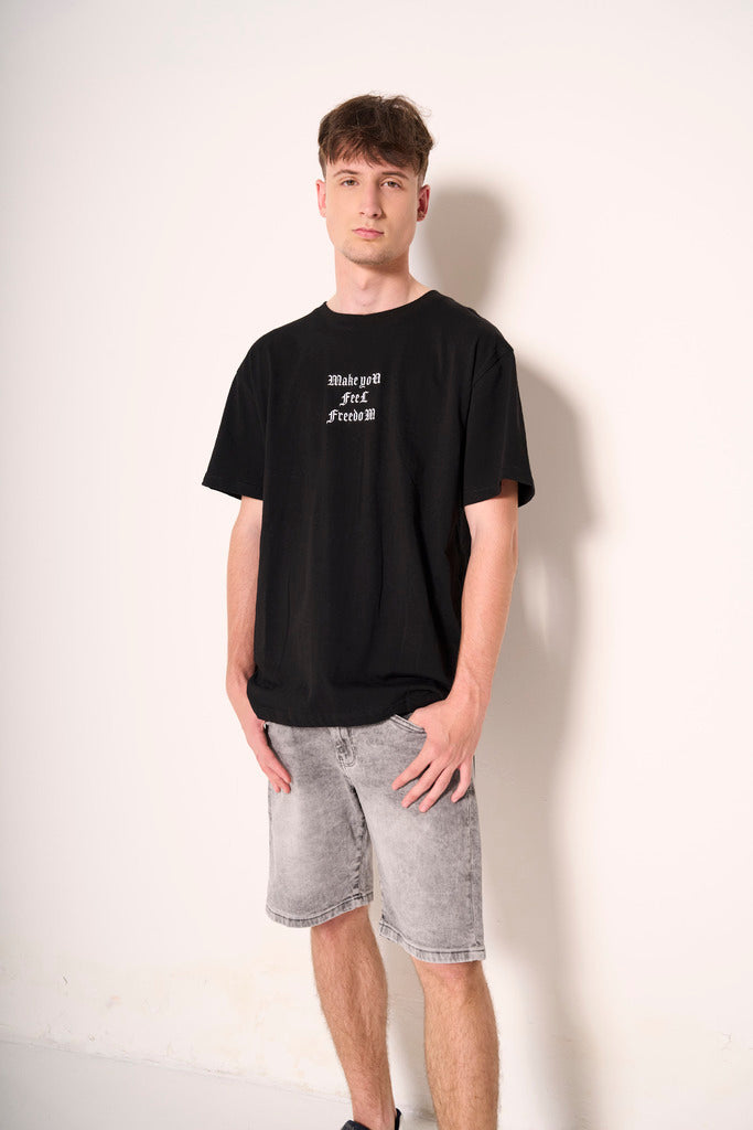 Pantaloncini in denim grigio