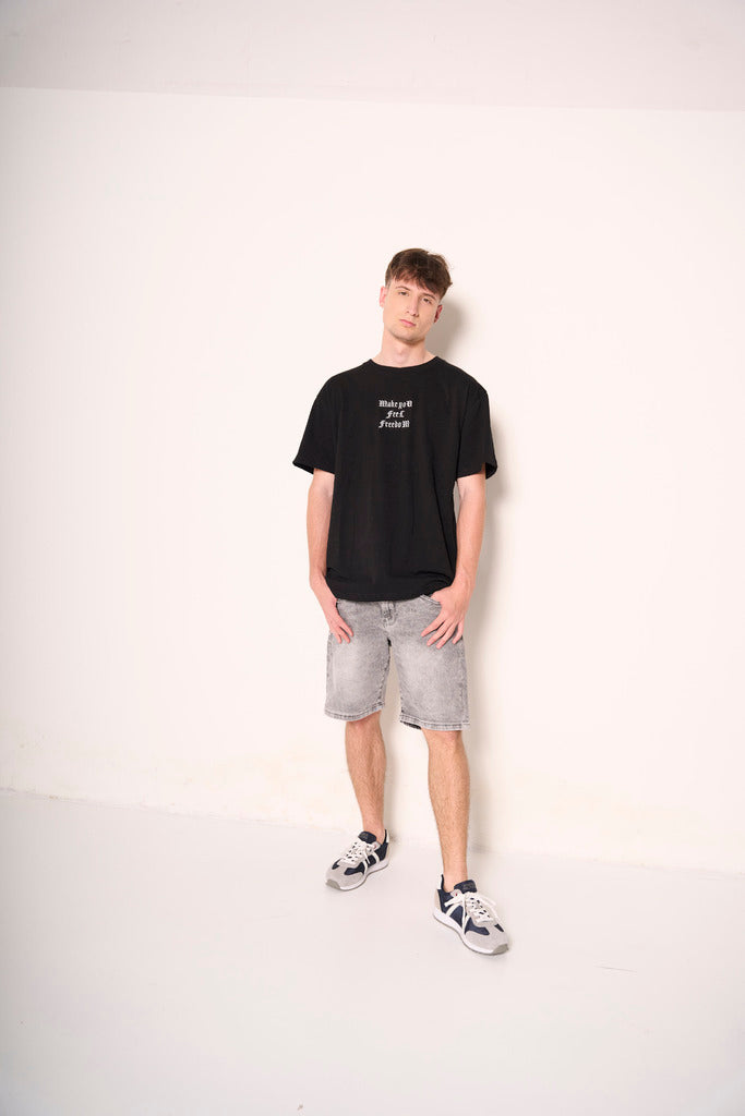 Pantaloncini in denim grigio
