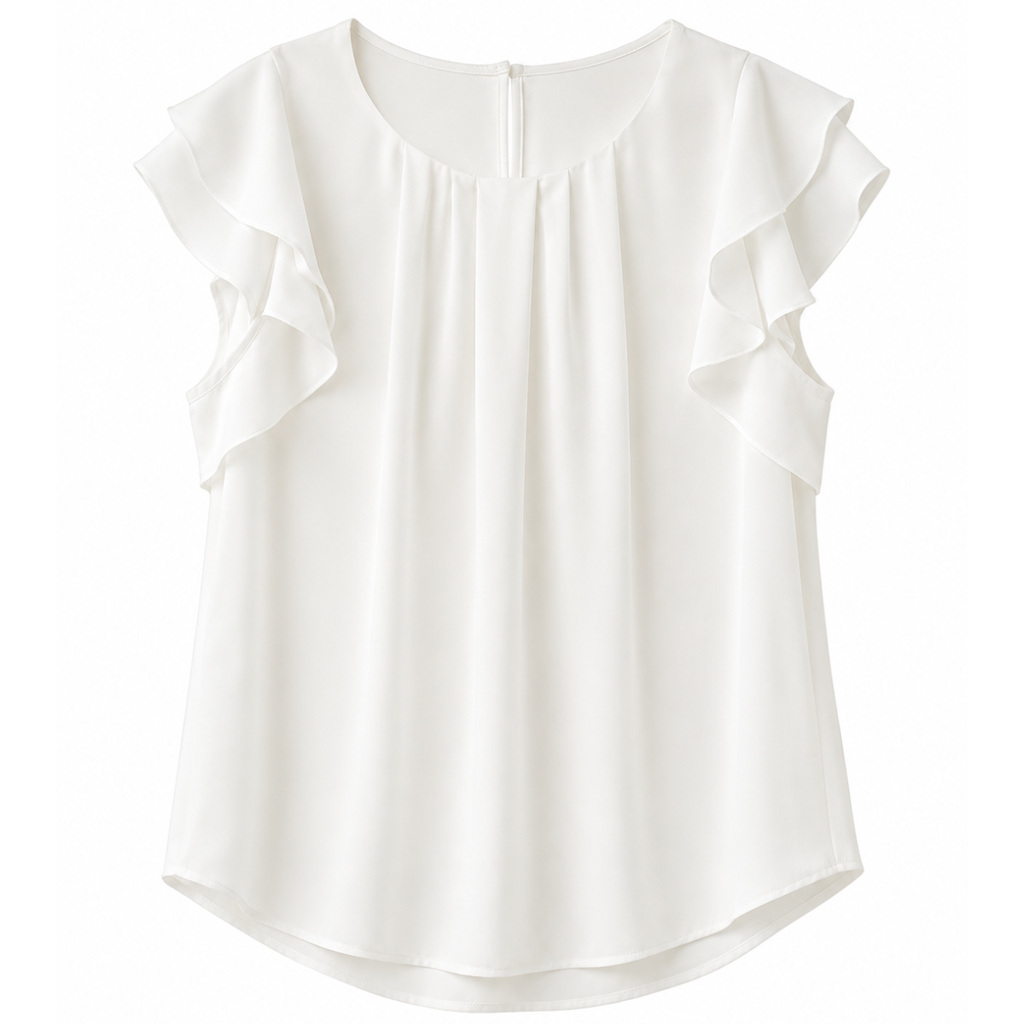 BLUSA CON ROUCHES