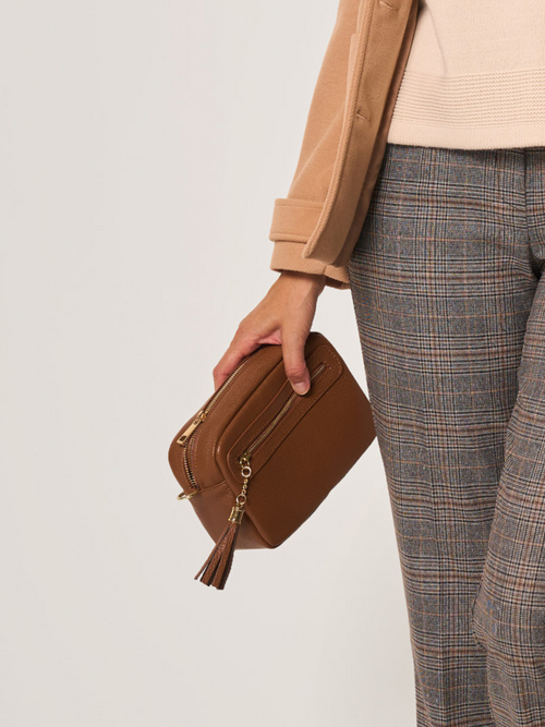 Borsa a Tracolla in Pelle Martellata