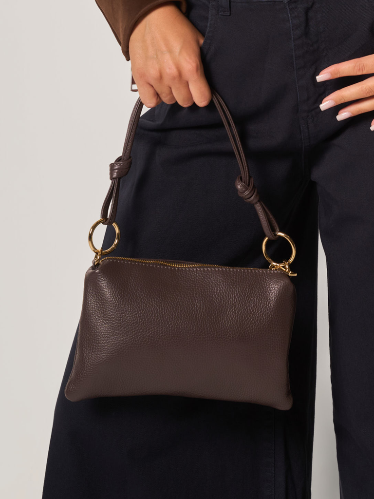 Borsa a Mano in Pelle Martellata