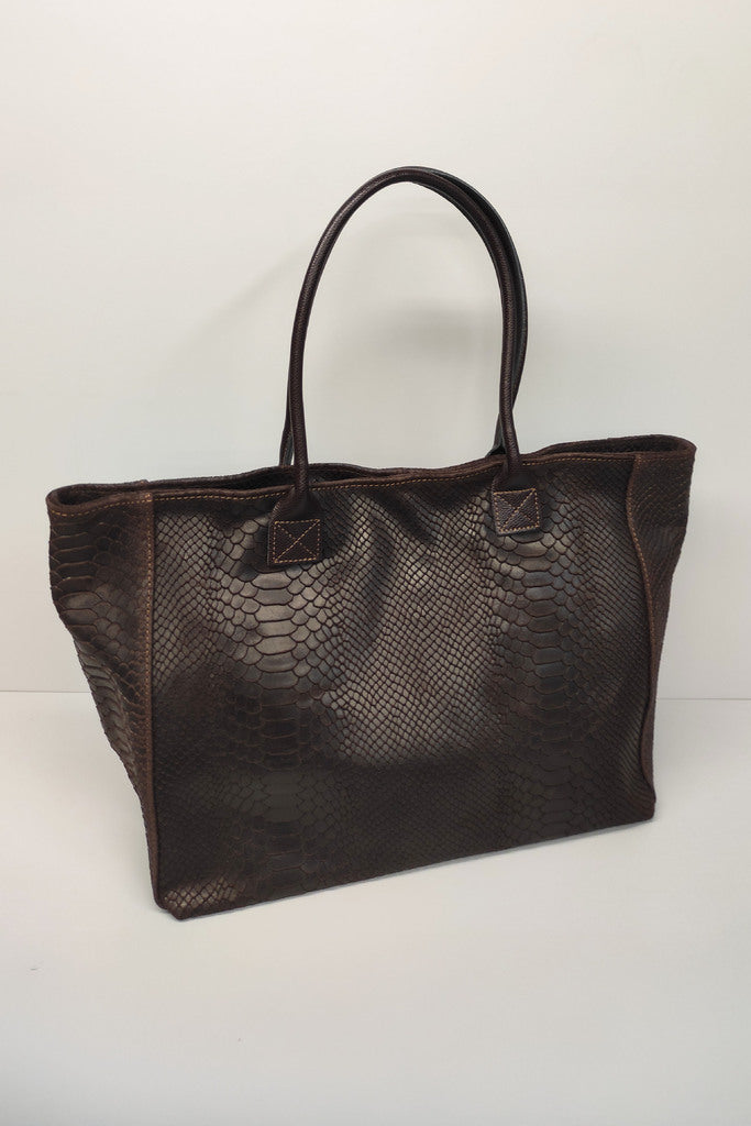 Shopper donna effetto pitone