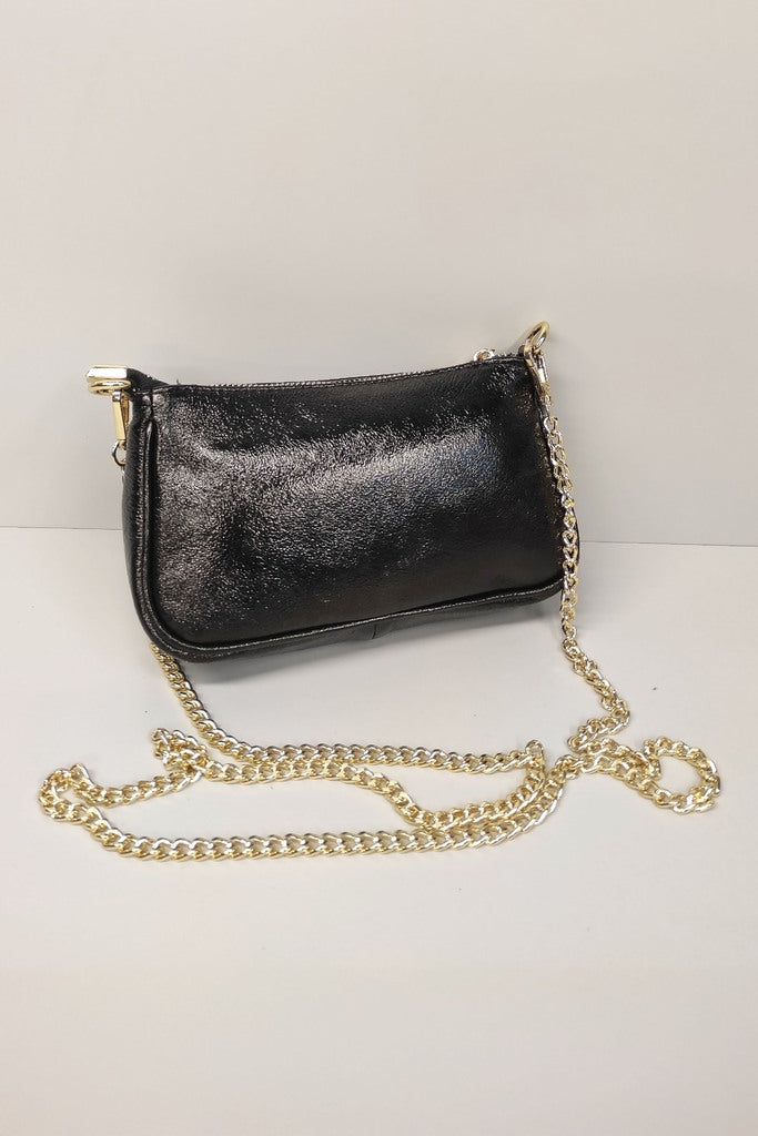 Borsa donna a tracolla con catena oro