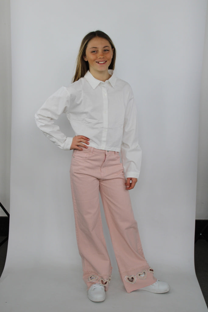 Camicia da bambina corta