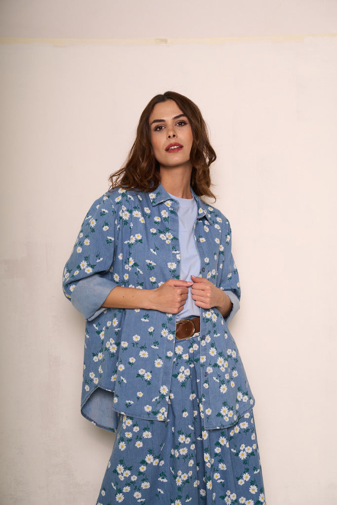 Camiciona donna floreale