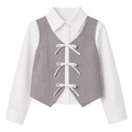 Camicia bianca con corpetto gessato