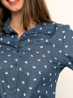 Camicia denim con stampa