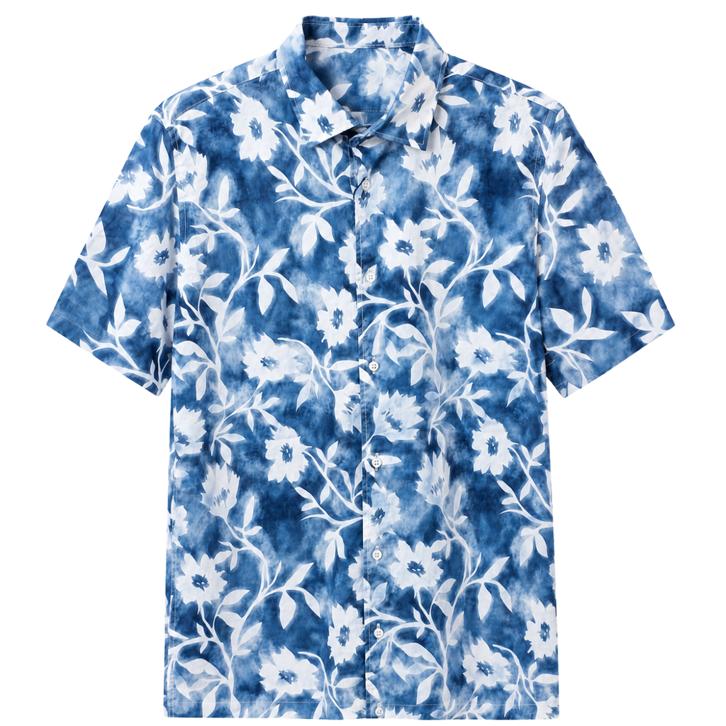 CAMICIA UOMO FANTASIA BLU