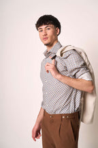 Camicia Uomo Slim Fit Fantasia Micro Geometrica